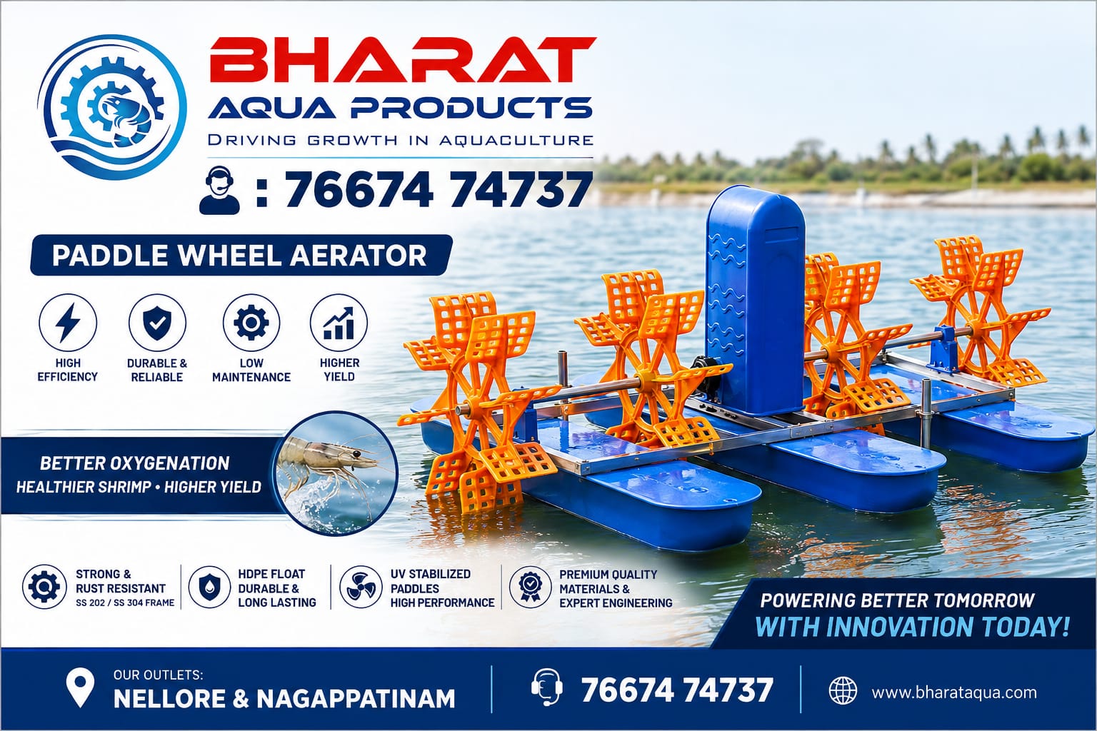 Bharat Aqua 4-Impeller Aerator